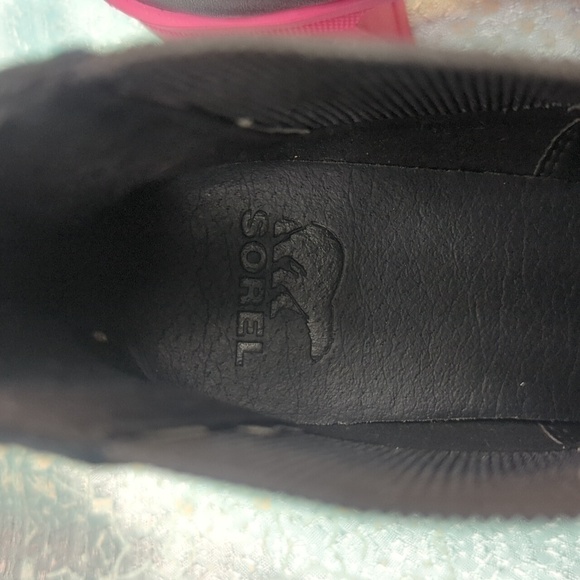 Euc Sorel Brex Black/Cactus Pink Platform Boots sz 7 - Sold Out Everywhere! - Picture 5 of 8